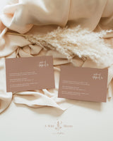 Minimalist Details Card | Modern Wedding Details Insert