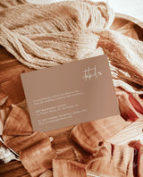 Minimalist Details Card | Modern Wedding Details Insert