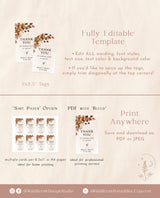 Fall Wedding Favor Tag | Terracotta Favor Tag