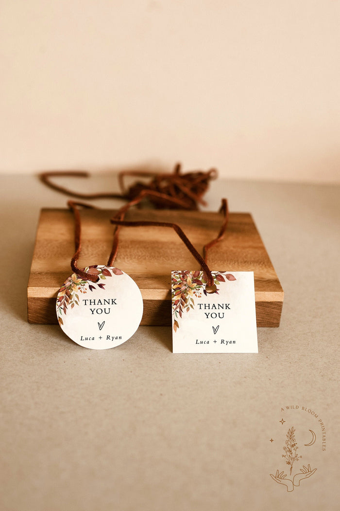 Fall Wedding Favor Tag | Terracotta Wedding Favor Tags