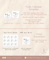Modern Thank You Favor Tag Template | Shower Stickers
