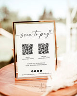 QR Code Sign | Minimalist Scan to Pay Sign