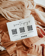 QR Code Sign | Minimalist Scan to Pay Sign