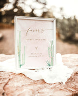 Fiesta Favors Sign | Desert Boho Favors Wedding Sign Template
