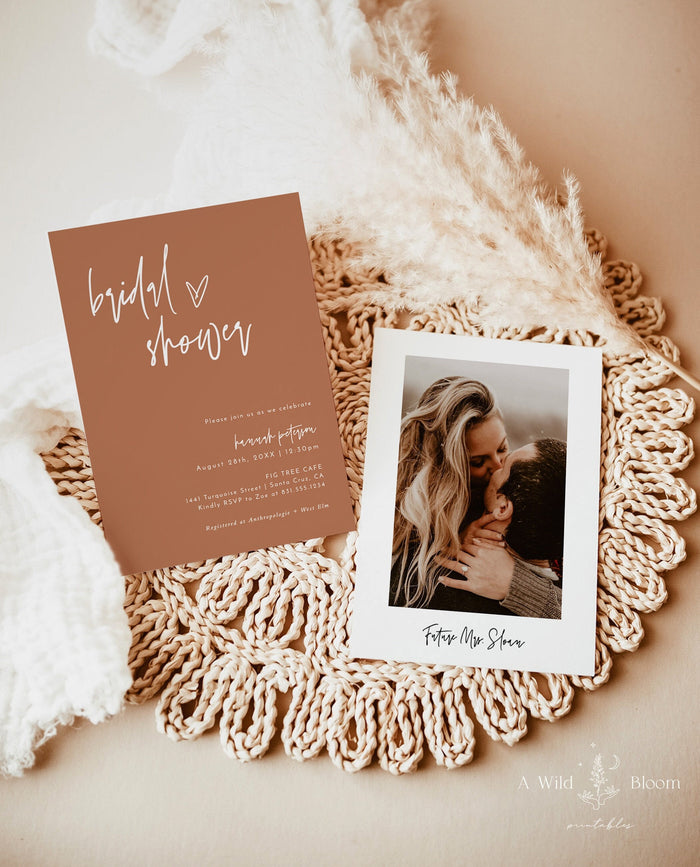 Burnt Orange Bridal Shower Invite | Fall Bridal Shower