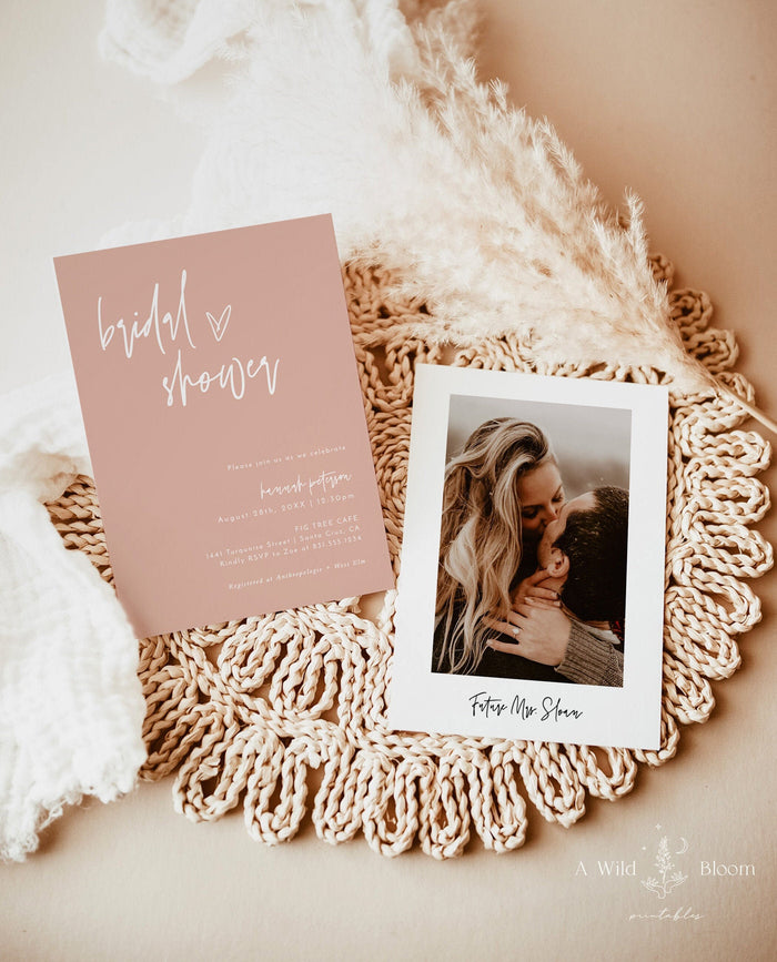 Dusty Blush Bridal Shower Invite | Pink Bridal Shower