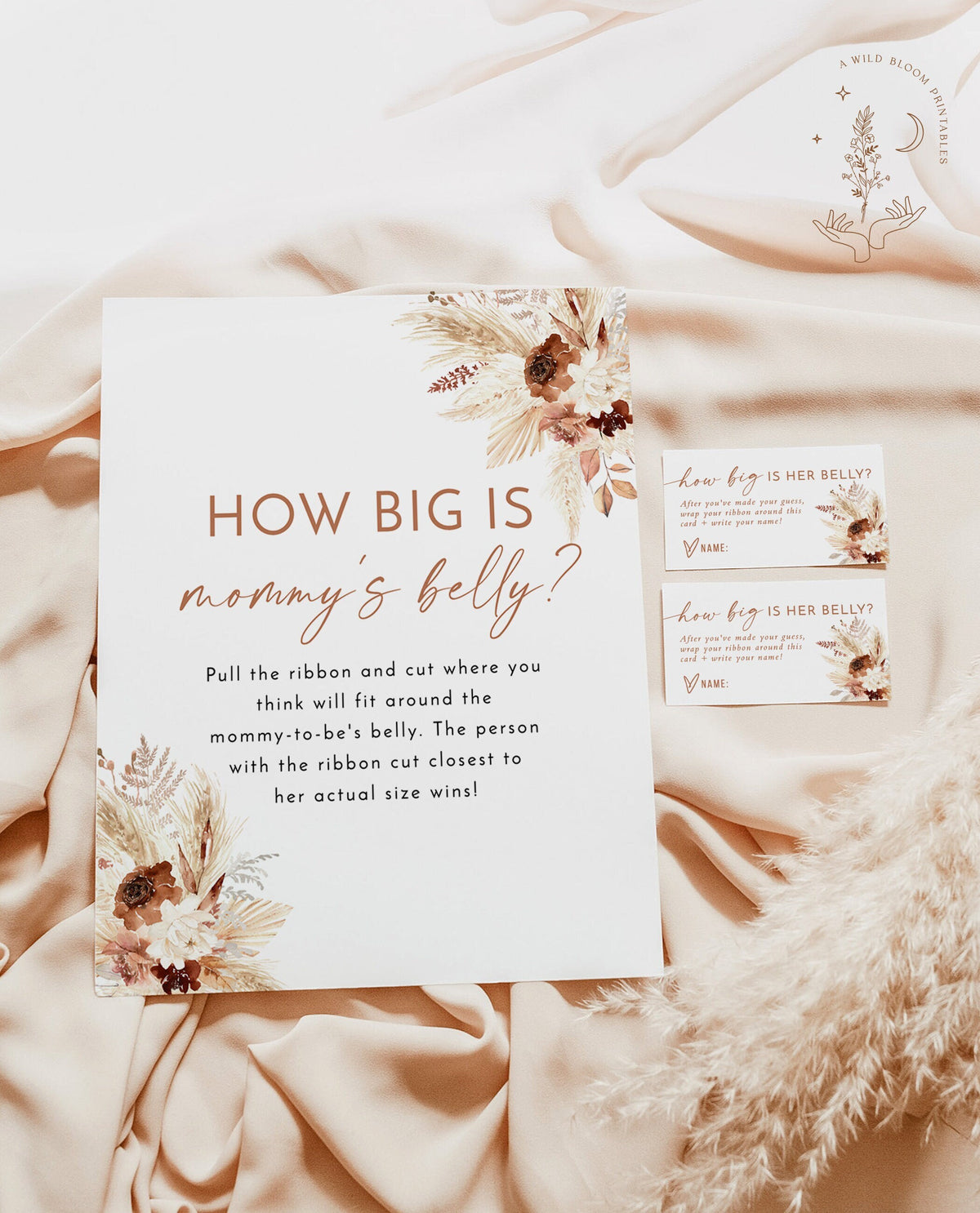 How Big is Mommy's Belly Game | Boho Baby Shower Game