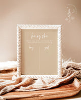 He or She What Will Baby Be Sign | Gender Guess Board