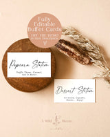 Minimalist Buffet Card Template | Buffet Cards