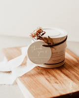 Beige Wedding Favor Tag Template | Modern Wedding Favor Tags