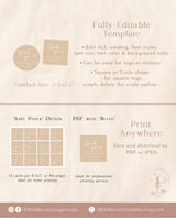 Beige Wedding Favor Tag Template | Modern Wedding Favor Tags