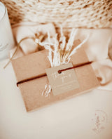 Beige Wedding Favor Tag Template | Modern Wedding Favor Tags