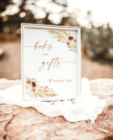 Books and Gifts Sign | Minimalist Baby Shower Sign Template