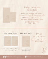 Modern Minimalist Wedding Menu | Beige Modern Wedding Menu