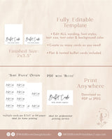 Minimalist Buffet Card Template | Buffet Cards