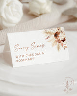 Boho Buffet Card Template | Pampas Grass Buffet Cards | Modern Wedding Buffet Cards | Food Labels | Wedding Buffet Card | A4