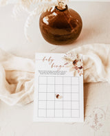Pampas Grass Baby Bingo Game | Boho Baby Shower Game