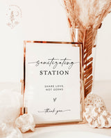 Minimalist Sanitizing Station Sign | Sanitizing Station Wedding Sign 