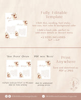 Terracotta Wedding Napkin Note | Fall Wedding Thank You Letter