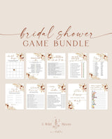 Bridal Shower Games Bundle | Boho Bridal Shower Games