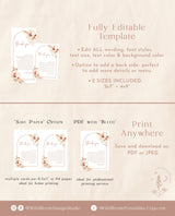 Boho Wedding Napkin Note | Pampas Grass Thank You Letter