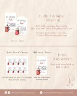 Christmas Hot Chocolate Bomb Tag | Cocoa Favor Tags