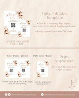 Wedding Program QR Code Sign | Boho Wedding QR Code