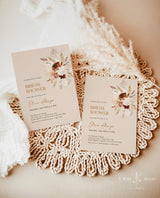 Boho Bridal Shower Invite | Minimalist Fall Bridal Shower Invite