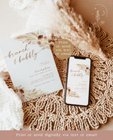 Brunch and Bubbly Bridal Shower Invite | Editable Bridal Brunch Invite