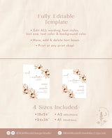 Boho Wedding Welcome Sign Template | Terracotta Wedding Welcome Poster