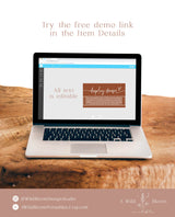 Terracotta Display Shower Card | Minimal Display Shower Card
