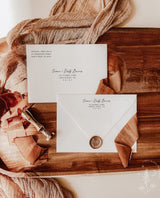 Minimalist Wedding Envelope Address Template | Modern Minimalist Envelopes