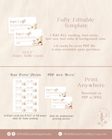 Pampas Grass Diaper Raffle Card | Little Pumpkin Diaper Raffle Ticket