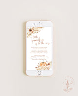 Fall Baby Shower Digital Invite | A Little Pumpkin is on the Way 