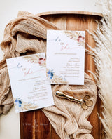 Pampas Grass Gender Reveal Invitation | He or She