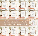 Minimalist Wedding Sign Bundle | Boho Wedding Signs