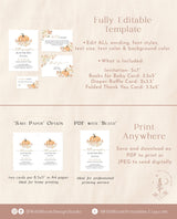 Fall Baby Shower Invitation Bundle | Pumpkin Baby Shower Invite