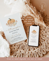 Fall Baby Shower Invitation Bundle | Pumpkin Baby Shower Invite 