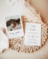 Minimalist Wedding Invitation Template | Editable Minimalist Wedding Invite