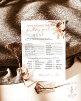 Who Knows Birthday Girl Best Game | Boho Birthday Party