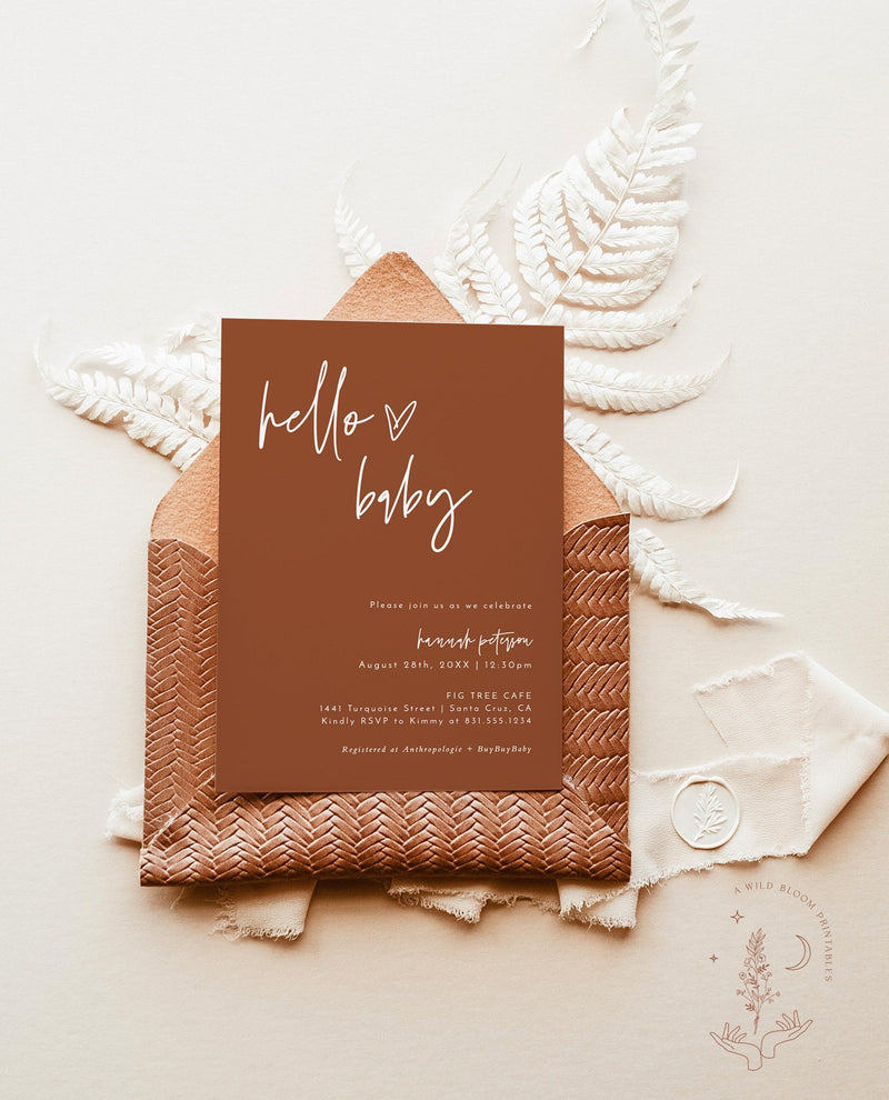 Minimalist Baby Shower Invitation | Gender Neutral Baby Shower 