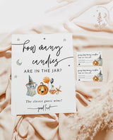 Halloween Guess How Many Candies Baby Shower Game | Pumpkin Baby Shower Game