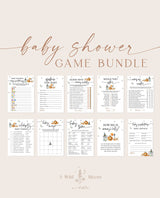Halloween Baby Shower Games | Pumpkin Baby Shower Game Bundle