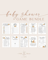 Halloween Baby Shower Games | Pumpkin Baby Shower Game Bundle 