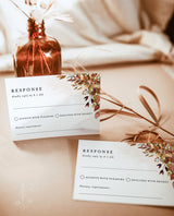 Fall Wedding RSVP Card | Terracotta Wedding Invitation Insert Card