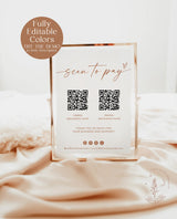 QR Code Sign | Minimalist Scan to Pay Sign