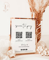 QR Code Sign | Minimalist Scan to Pay Sign