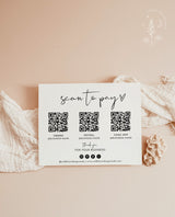 QR Code Sign | Minimalist Scan to Pay Sign