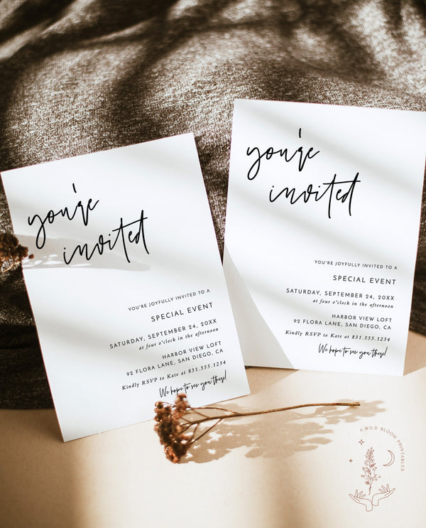 Modern Business Invitation | Minimalist You're Invited Invitation 