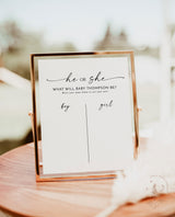 He or She What Will Baby Be Sign | Gender Guess Board